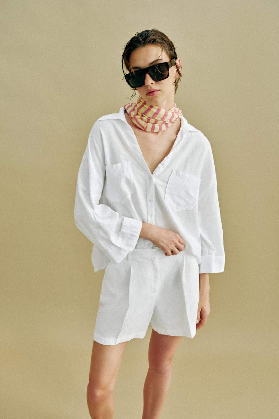 HIGH-WAIST DARTED SHORTS — Product image 3 of 9