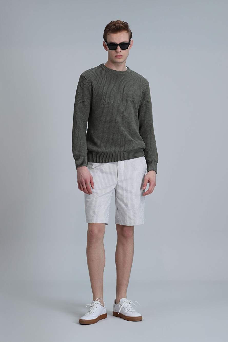 Fral Spor Erkek Chino Şort Slim Fit Bej — صورة المنتج 4 من 6
