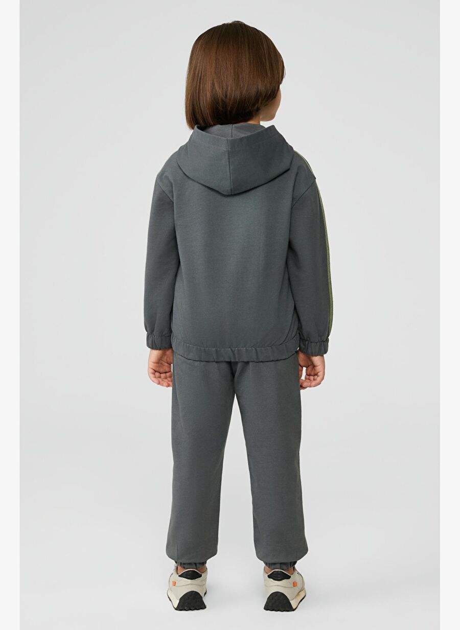 BG Store Men's Children's Anthracite Sweatsuit Top — صورة المنتج 4 من 7