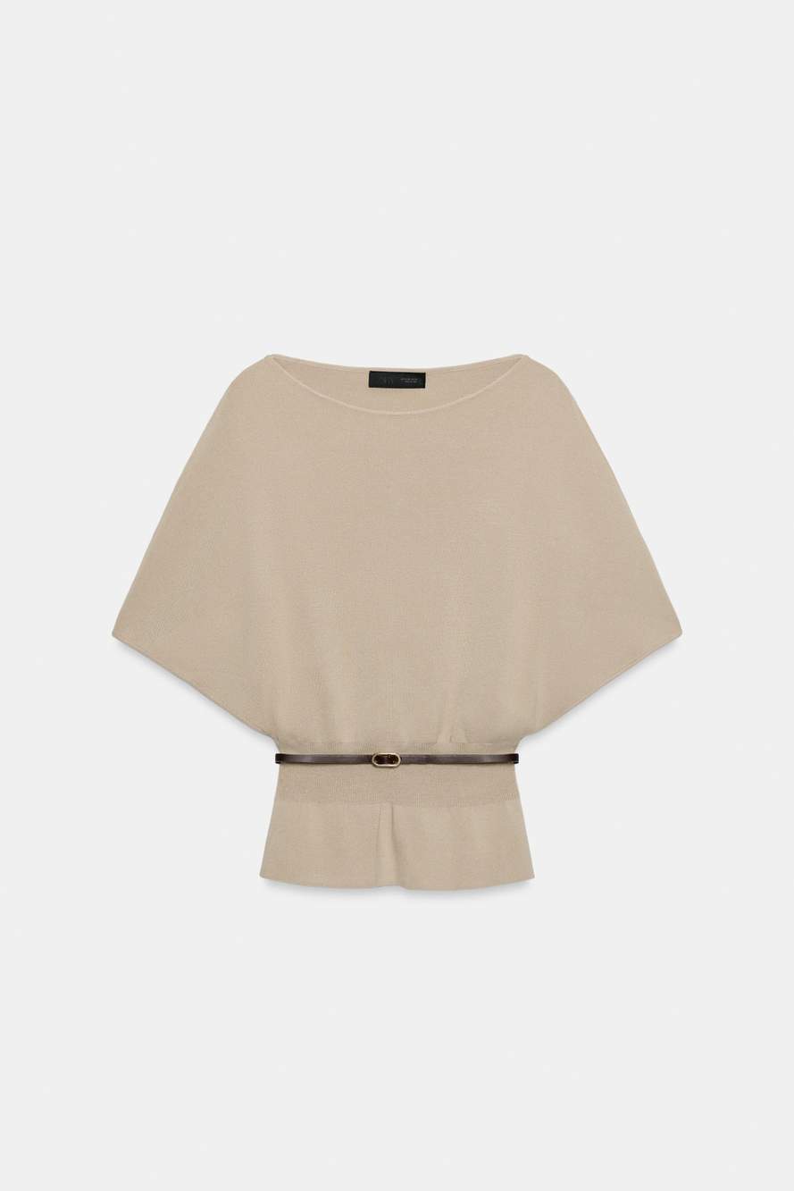KNIT JUMPER WITH BELT — Product image 6 of 8