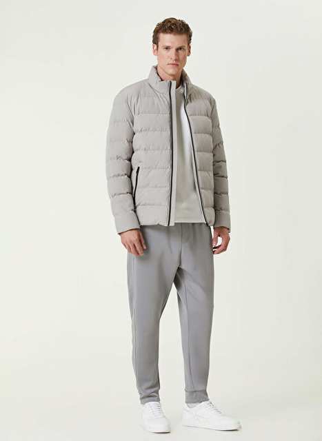 Network Gri Erkek Slim Fit Duz Esofman Alt
