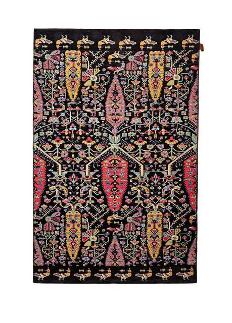 Gabbeh Siyah Halı 135x210 cm