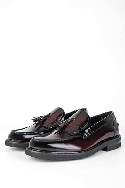Tamer Tanca Burgundy Leather Loafer 285 3752 ERK AYK SK23/24