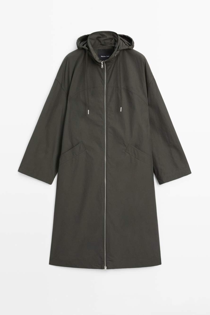 Technical fabric trench coat with hood — Product image 5 of 12