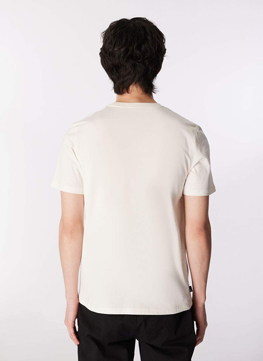 Timberland Beyaz Erkek Bisiklet Yaka Baskılı T-Shirt TB0A5UPQCM91_Short Sleeve Tee — صورة المنتج 5 من 5