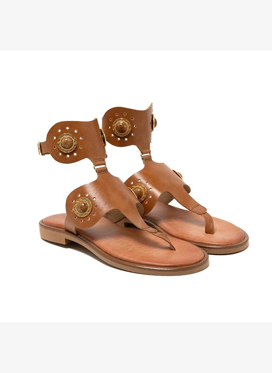Woman Sandal 21075 Myconian 2025 Greek Sandal — صورة المنتج 3 من 6