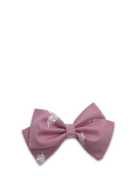 Pembe Çiçekli Fiyonk Formlu Kız Çocuk Saç Bandı