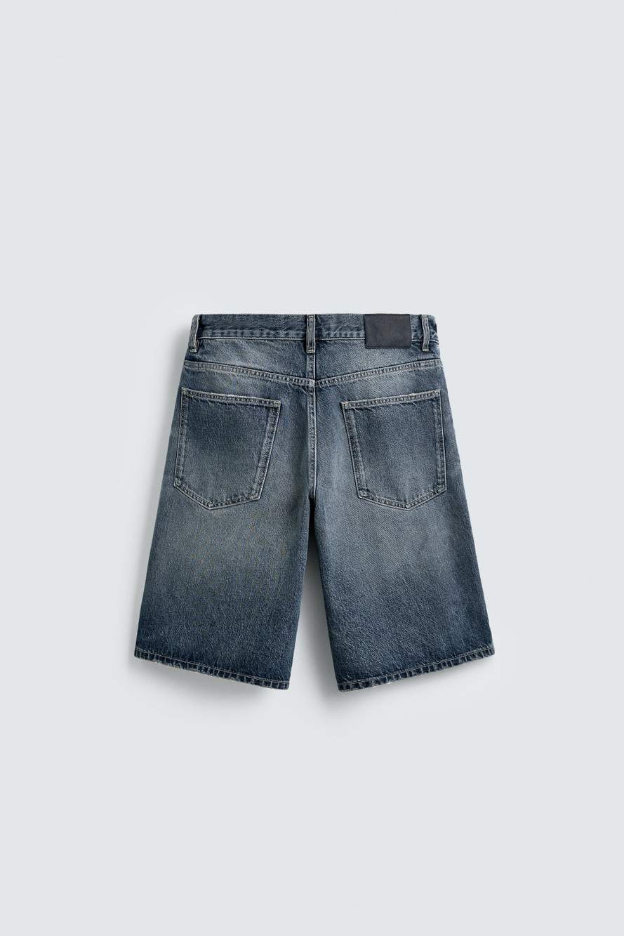 RELAXED FIT DENIM BERMUDA SHORTS — Product image 8 of 10