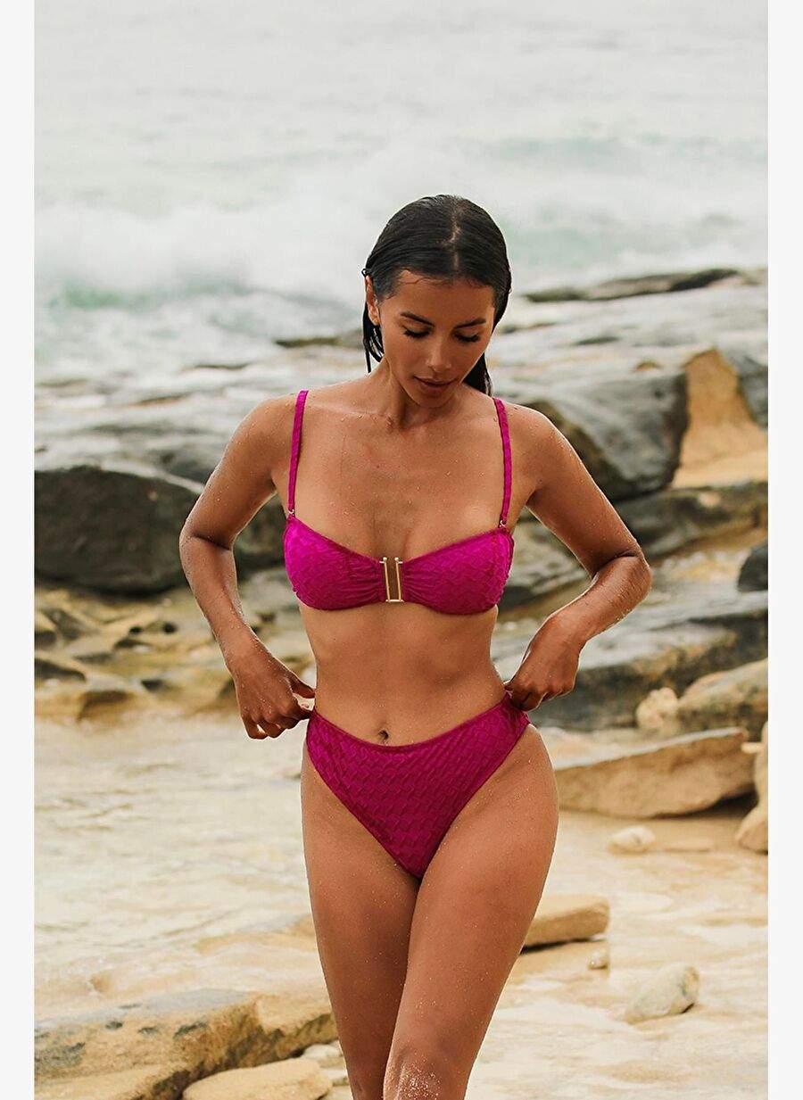 Olympos Mor Straplez Ckarlabilir Pedli Bikini Ust — صورة المنتج 3 من 7